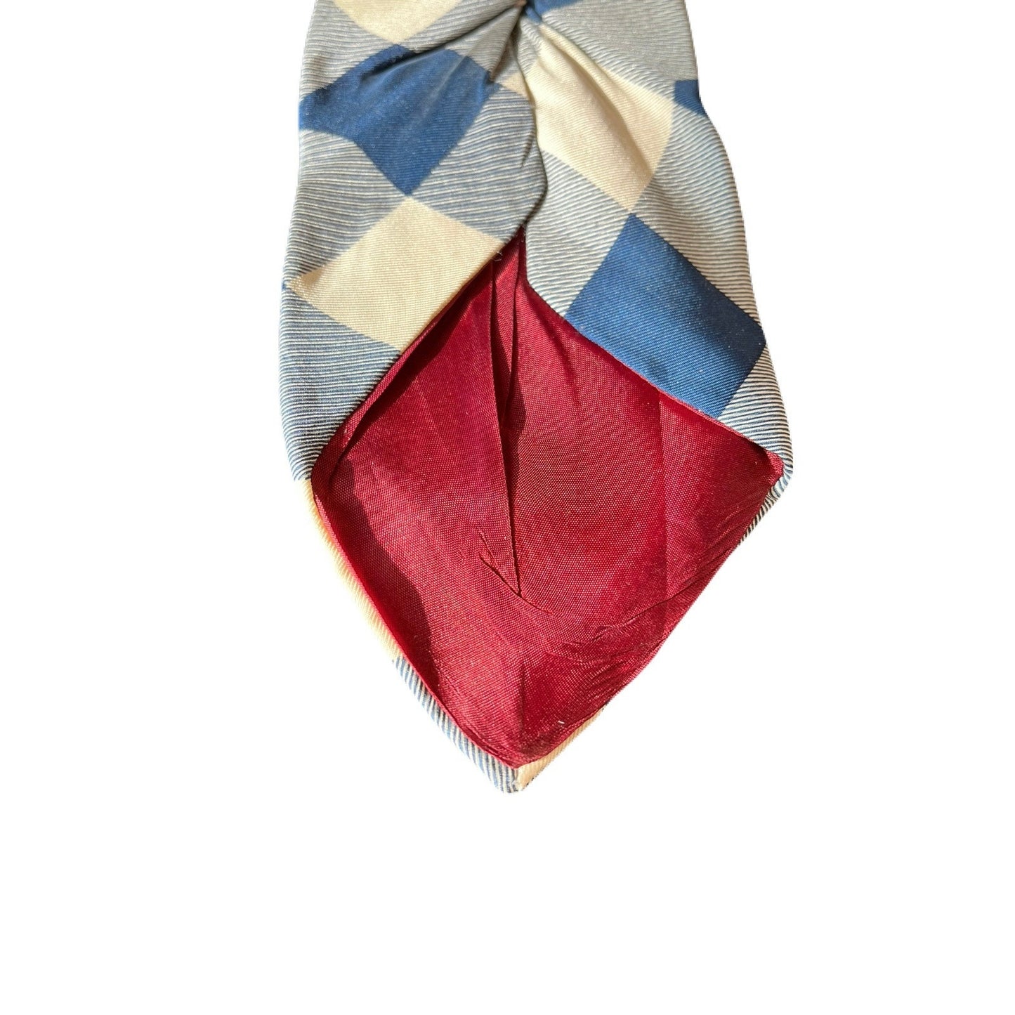 100% Silk Rn 16484 Blue & White Striped Tie