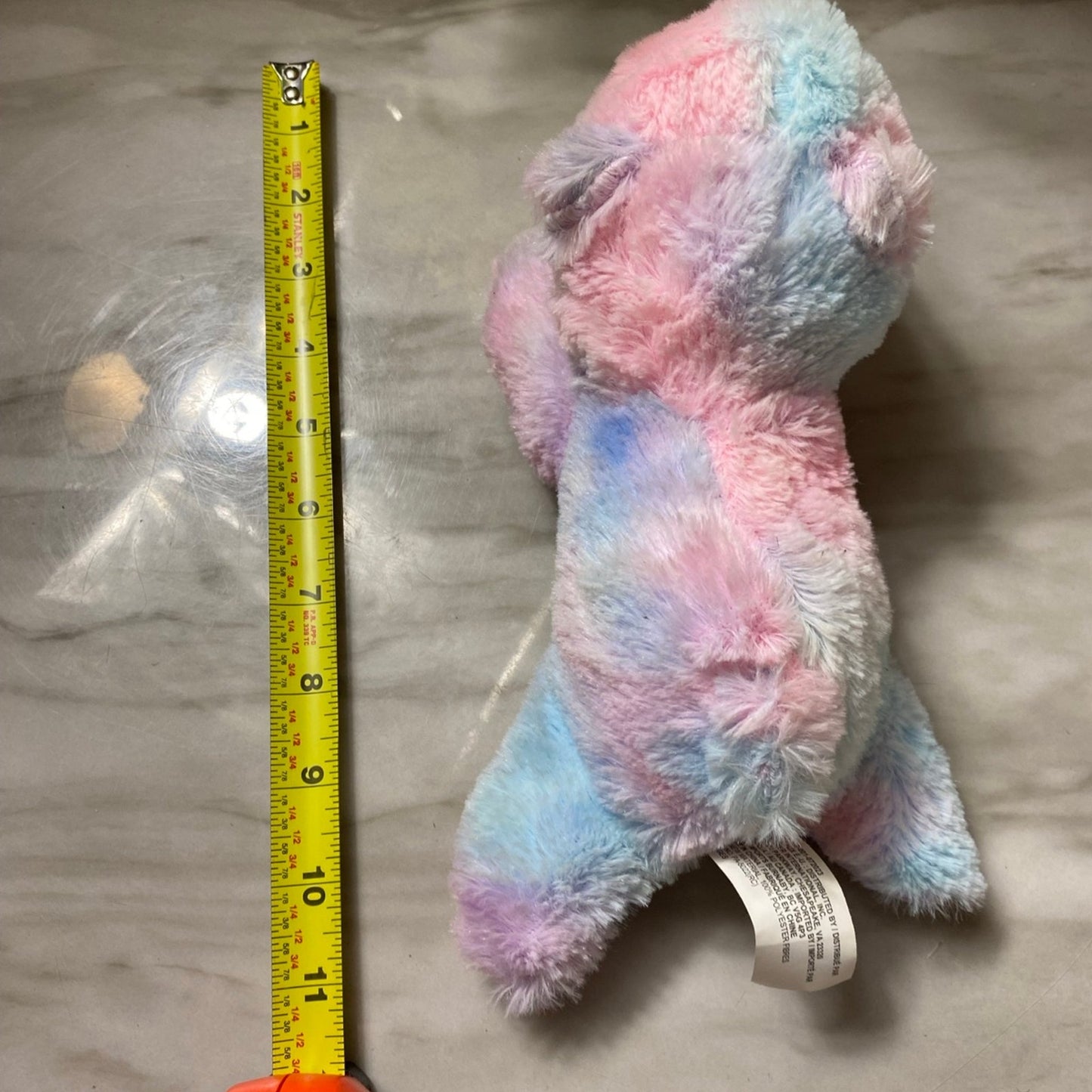Colorful stuffed animal 11”