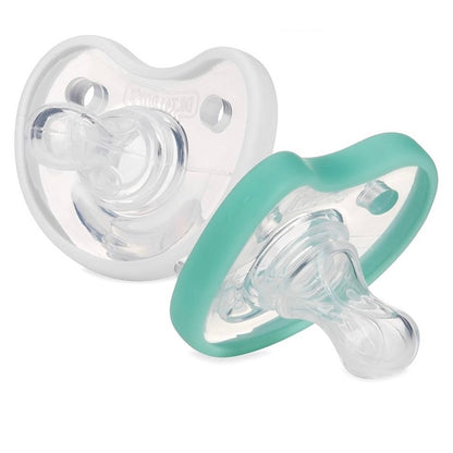 Dr. Talbot's Soft-Flex Orthodontic Pacifiers 0-6 Months, Aqua/White, 2 Pack
