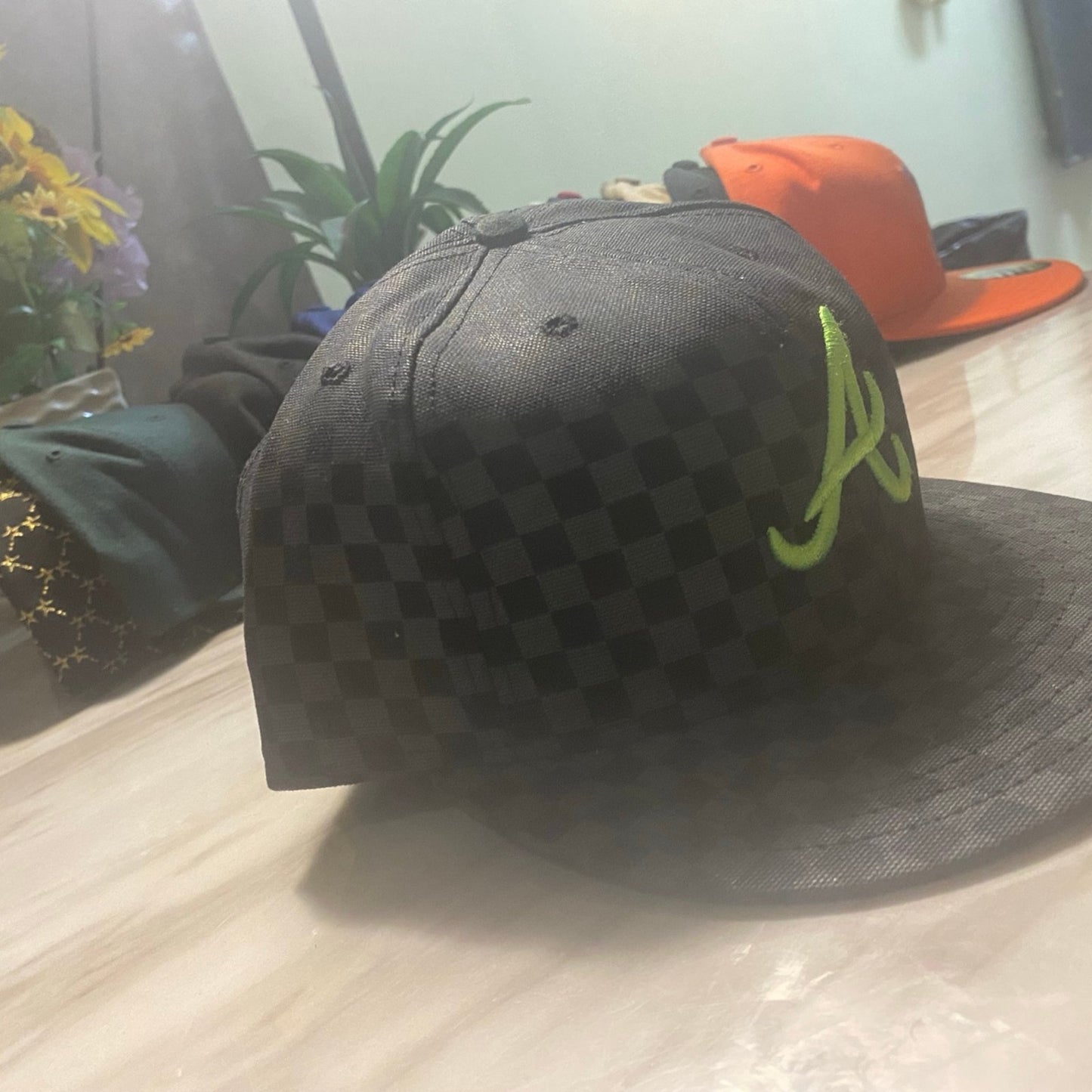 New Era Hat 7 5/8 Black & Green As