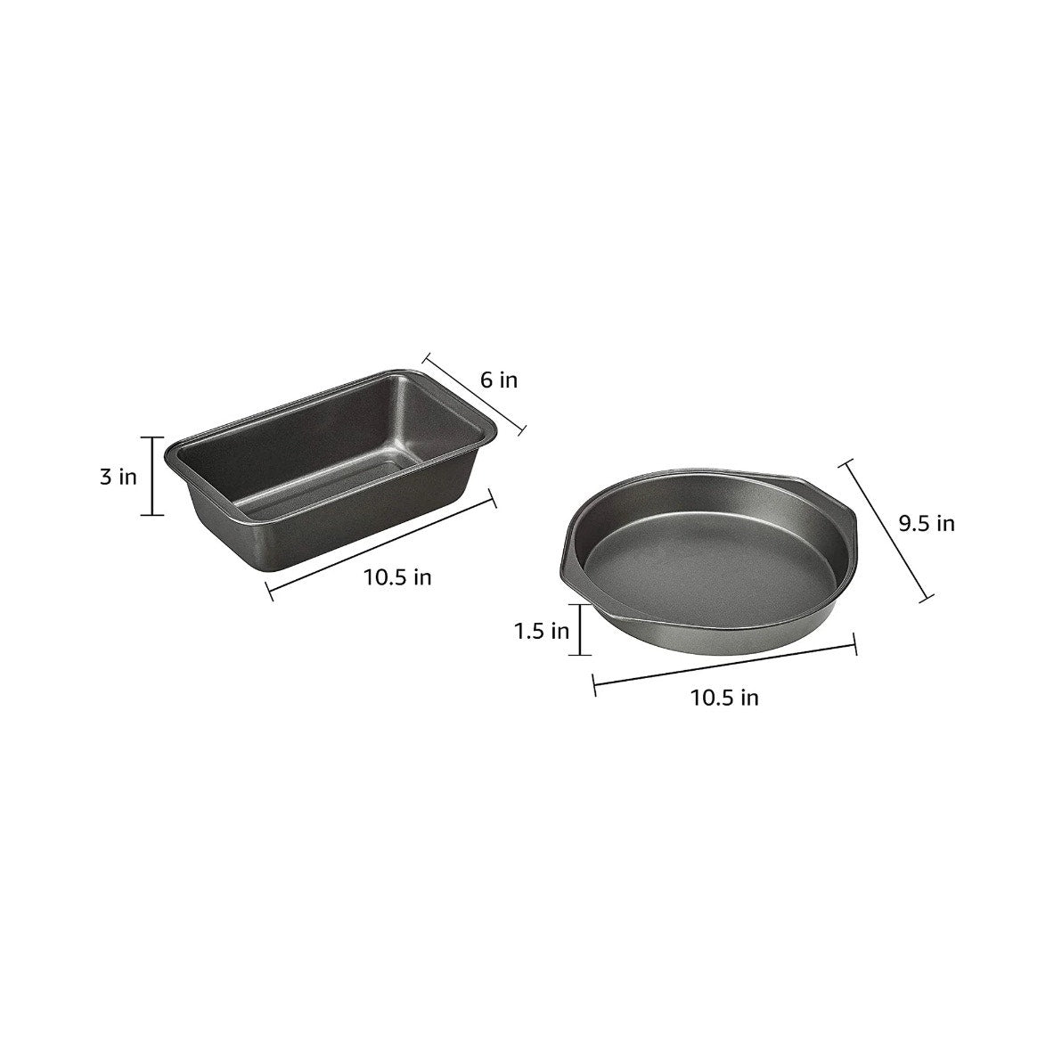 6-Piece Nonstick, Carbon Steel Oven Bakeware Baking Set