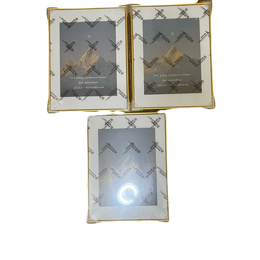 A Bundle Of 3 reminder Picture Flame 12 X 16” With Gold Flame