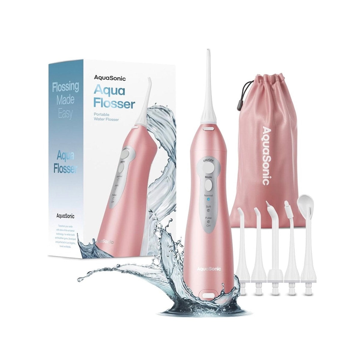 AquaSonic Water Flosser -Cordless Rechargeable Water Flossers for Teeth Cleaning