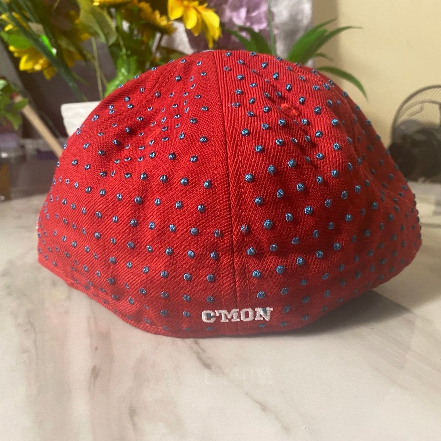 New Era Hat 7 1/8 Red & White C