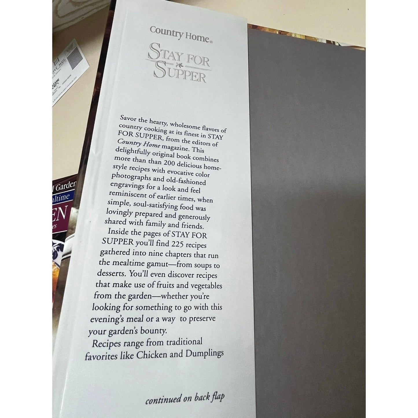 Stay For Supper Country Home Hardcover Books