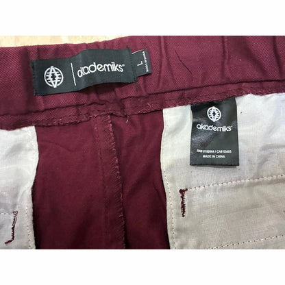 Akademiks Burgundy Mens Pants Size Large