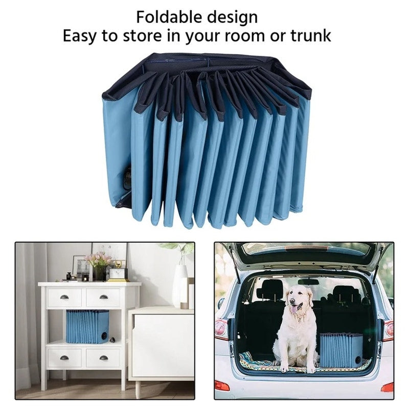 Foldable Pet Swimming Pool for Indoor/Outdoor, Blue, L