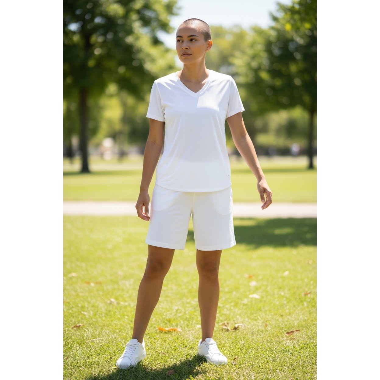 T-Shirt For Women’s Short Sleeve V Neck Dry Workout Top Sz M