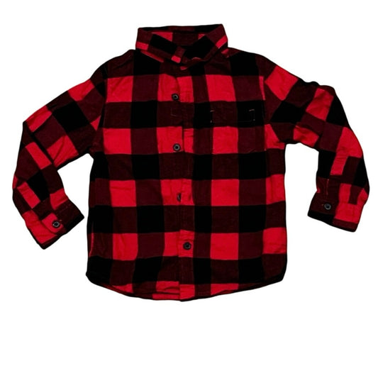 Cat & Jack Kids Long Sleeve Red & Black Size 4 T