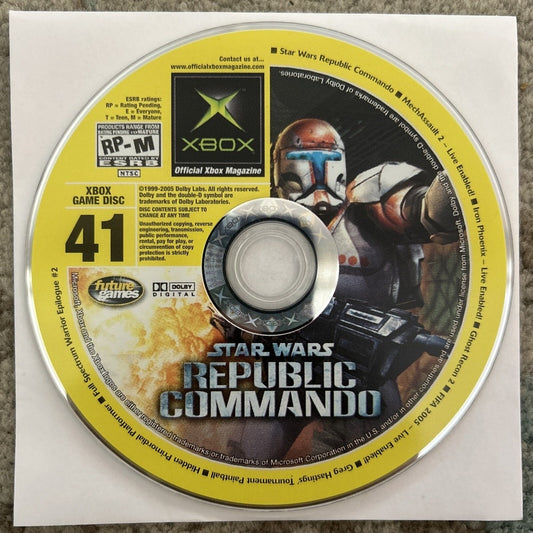 🔥 Xbox Magazine Demo Disc 41 (OG Xbox)  Disc Only! See Description