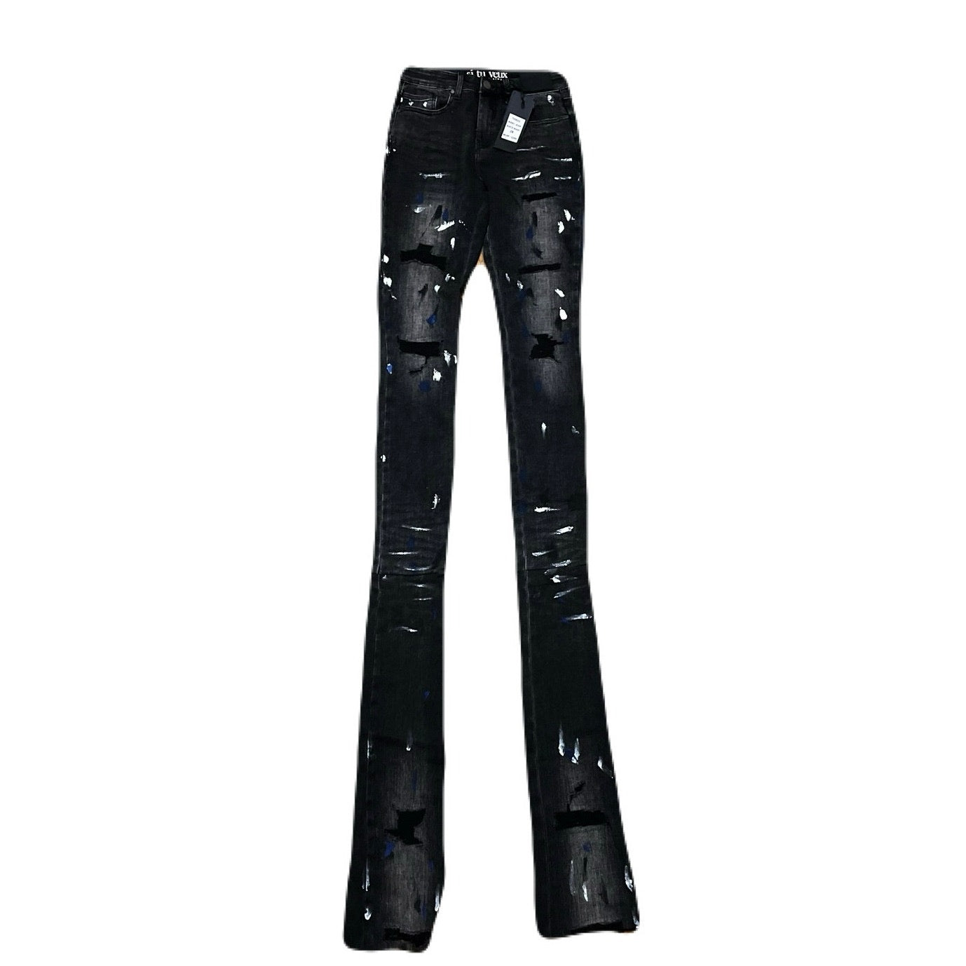 Si Tu Veux Marc Jeans Black Wash Superstack Mens Size 36