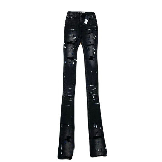 Si Tu Veux Marc Jeans Black Wash Superstack Mens Size 36