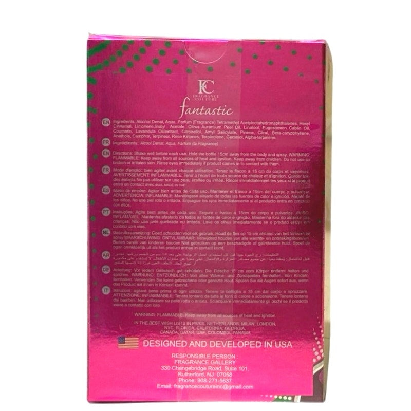 Fantastic For Women By TC Fragrance Couture Eau De Parfum Spray 3.4 fl oz