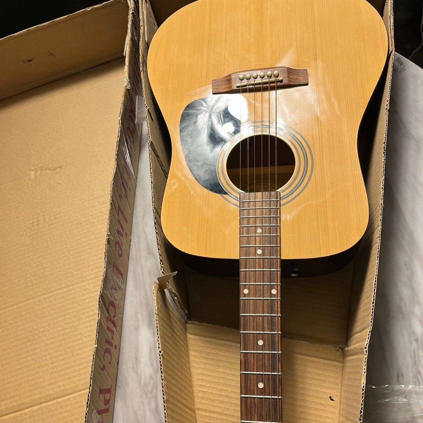 Jasmine S35 Dreadnought Acoustic Guitar, Satin Natural Finish