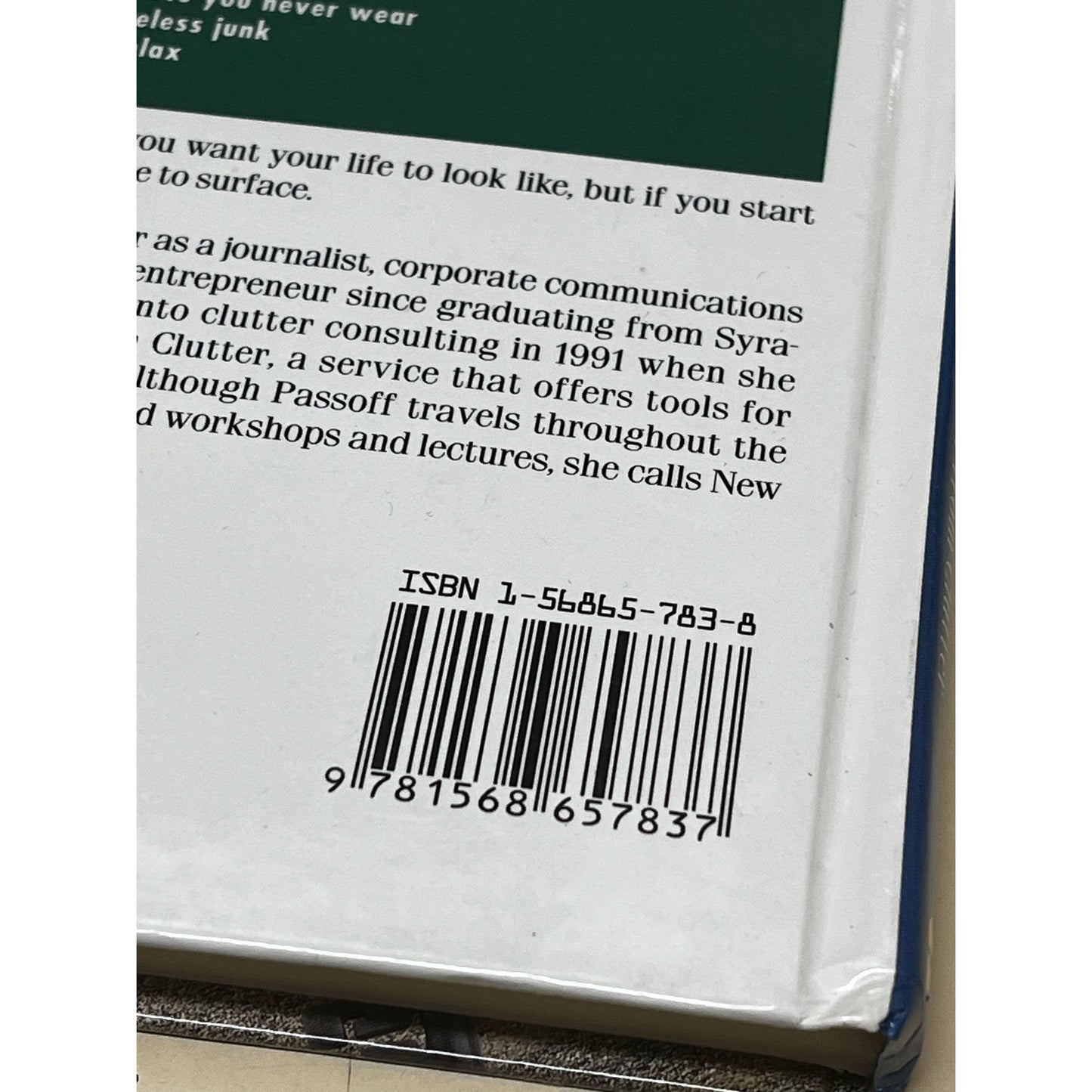 Lighten Up!: Free Yourself from Clutter Michelle Passoff HardCover Book