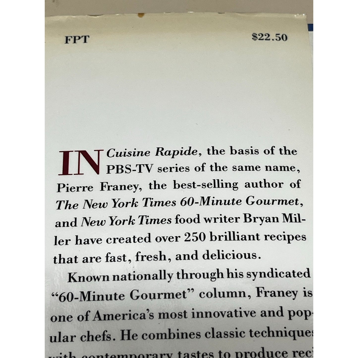 Cuisine Rapide - Pierre Franey and Bryan Miller