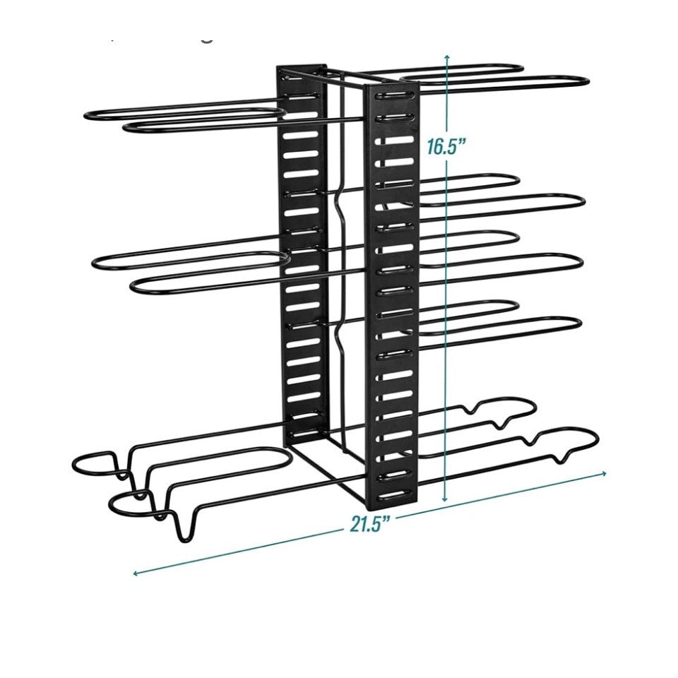 LATTI Pots and Pans Cabinet Organizer and Kitchen Storage Rack - 8 Shelf