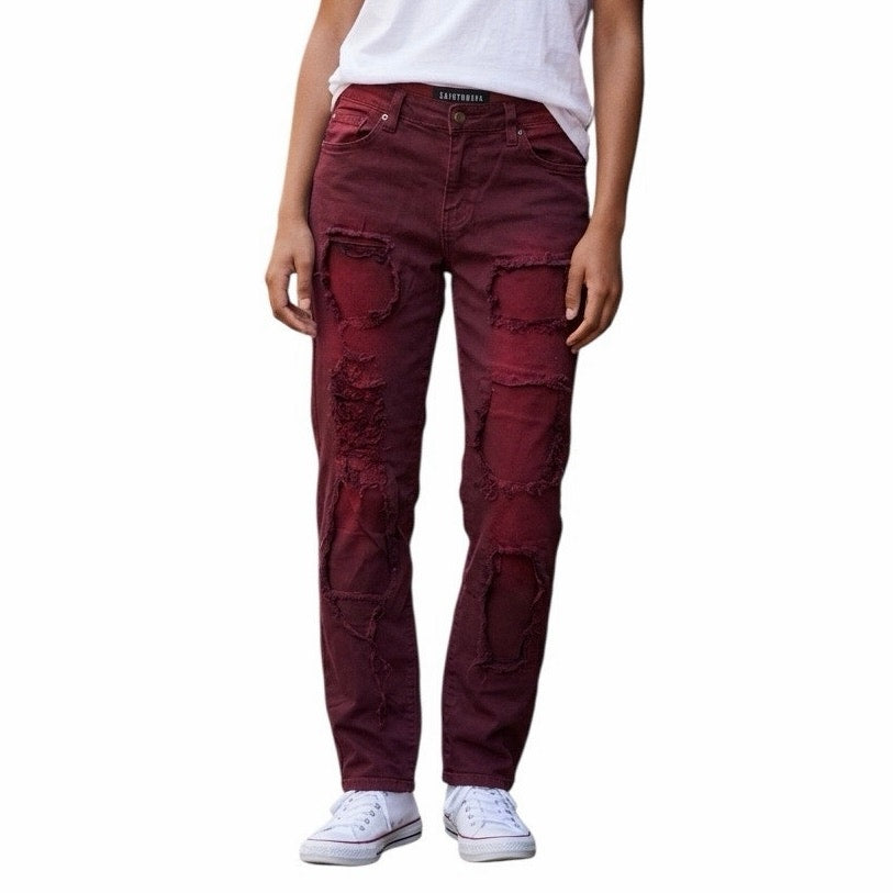 Fashion Nova Burgundy Women’s Jean’s Size 13