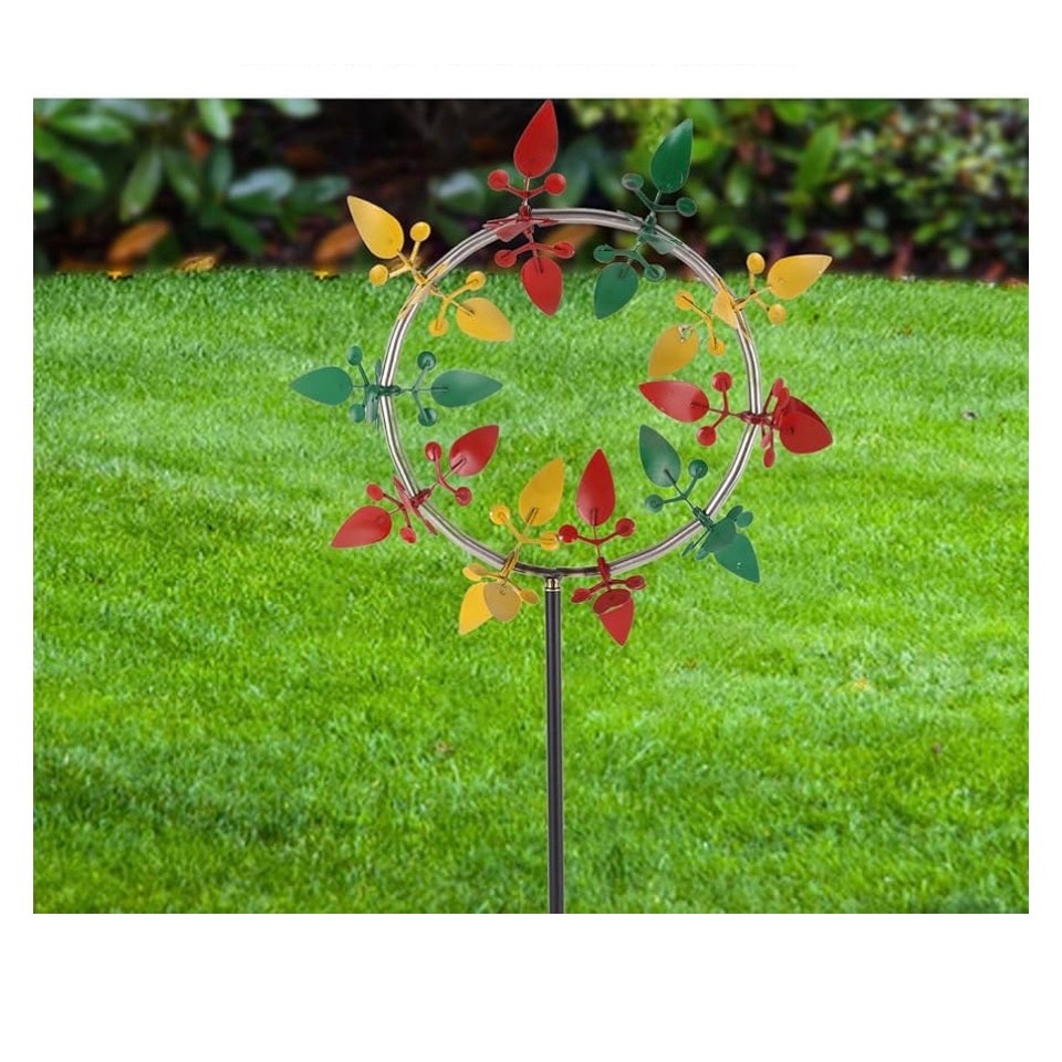 Modern Stainless Steel Wind Spinner Decoration, Stable Windmill for Garden