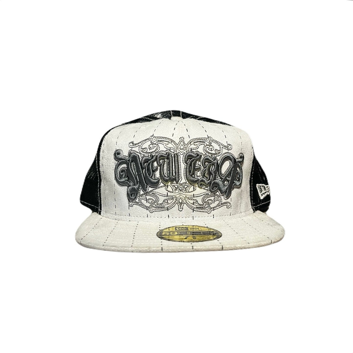 New Era New York Black & White Hat New Size 7 5/8