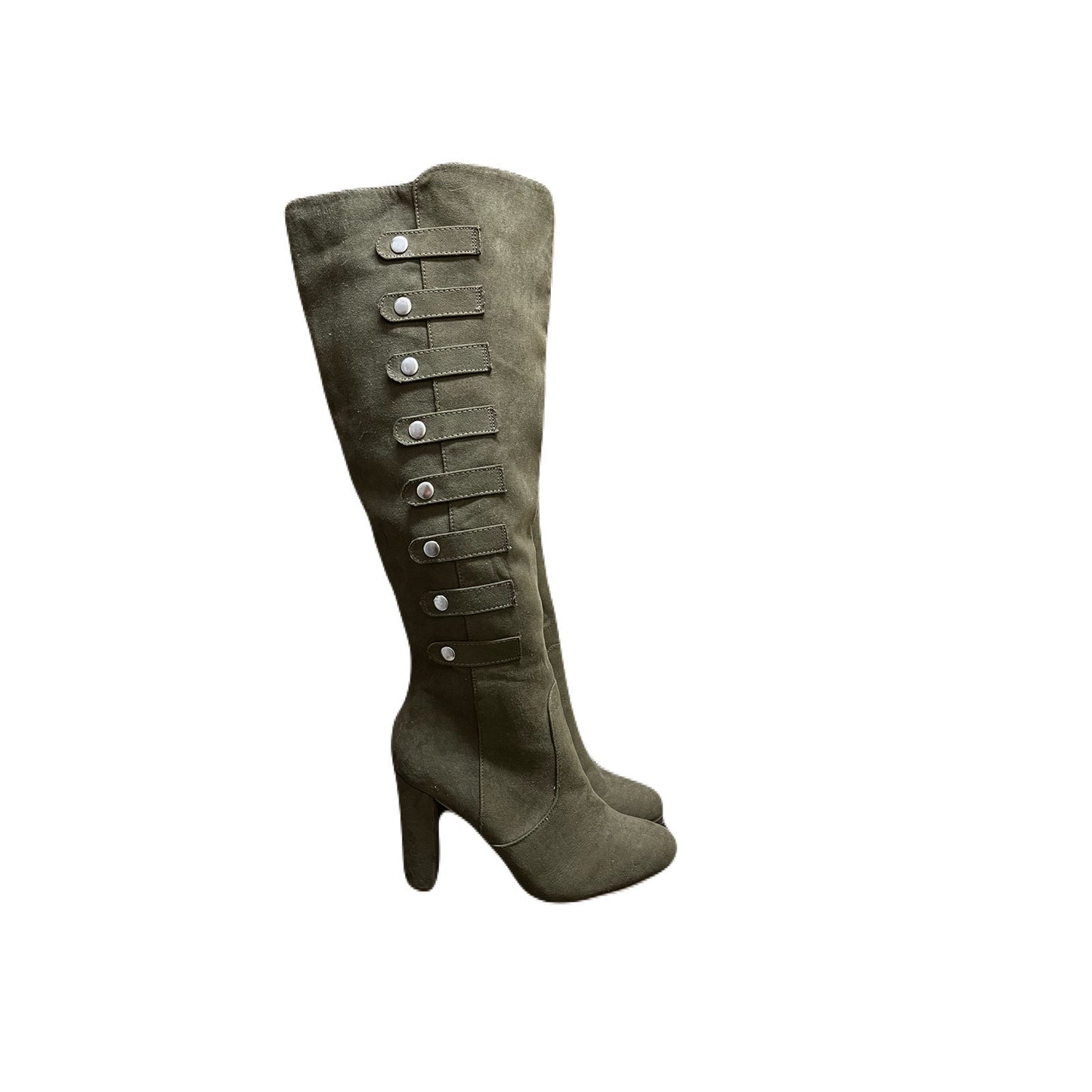 Just Fabulous Olive Green Long Boots Size 8.5