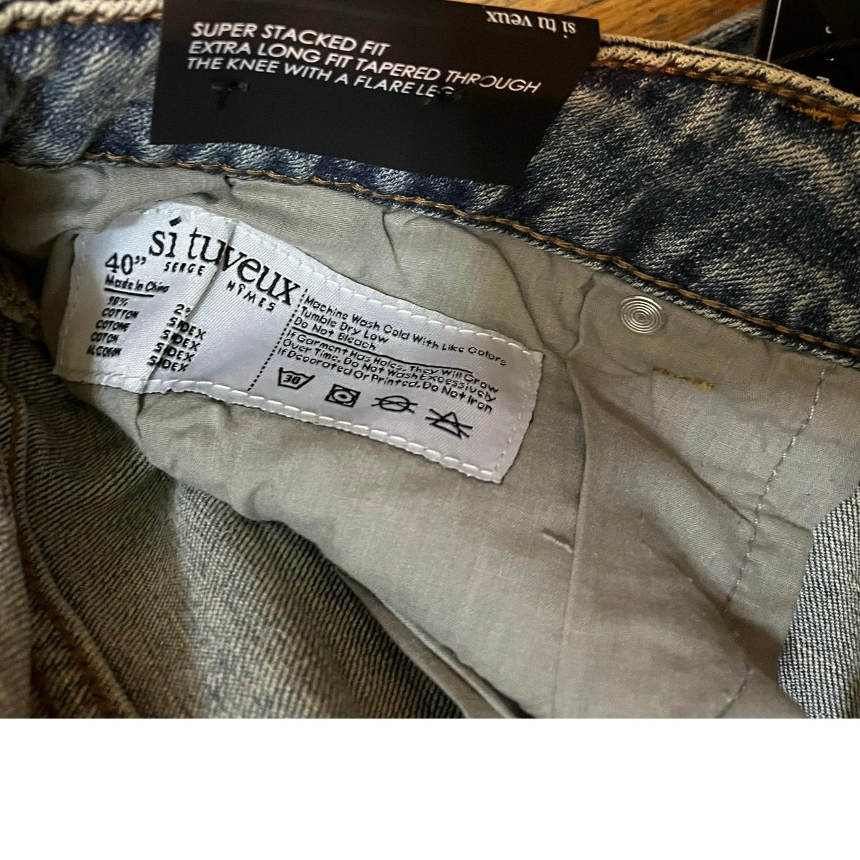 Si Tu Veux Alix Jean Medium Wash Size 40 New