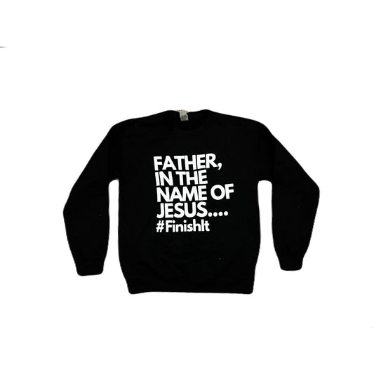 Father In The Name Of Jesus CrewNeck Sweater Size Small