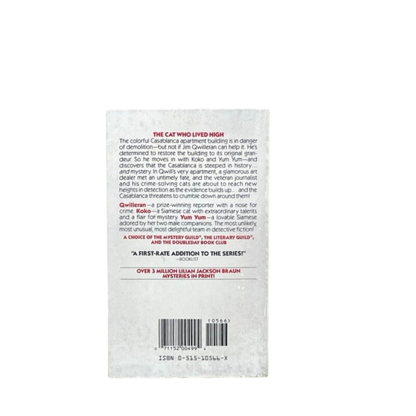The Cat Who Lived High By Lillia Jackson Braun PaperBook