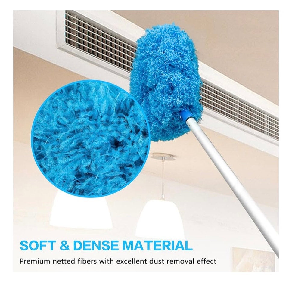Ceiling Fan Cleaner Duster Reusable Microfiber Ceiling Fan Blade Cleaner Blue