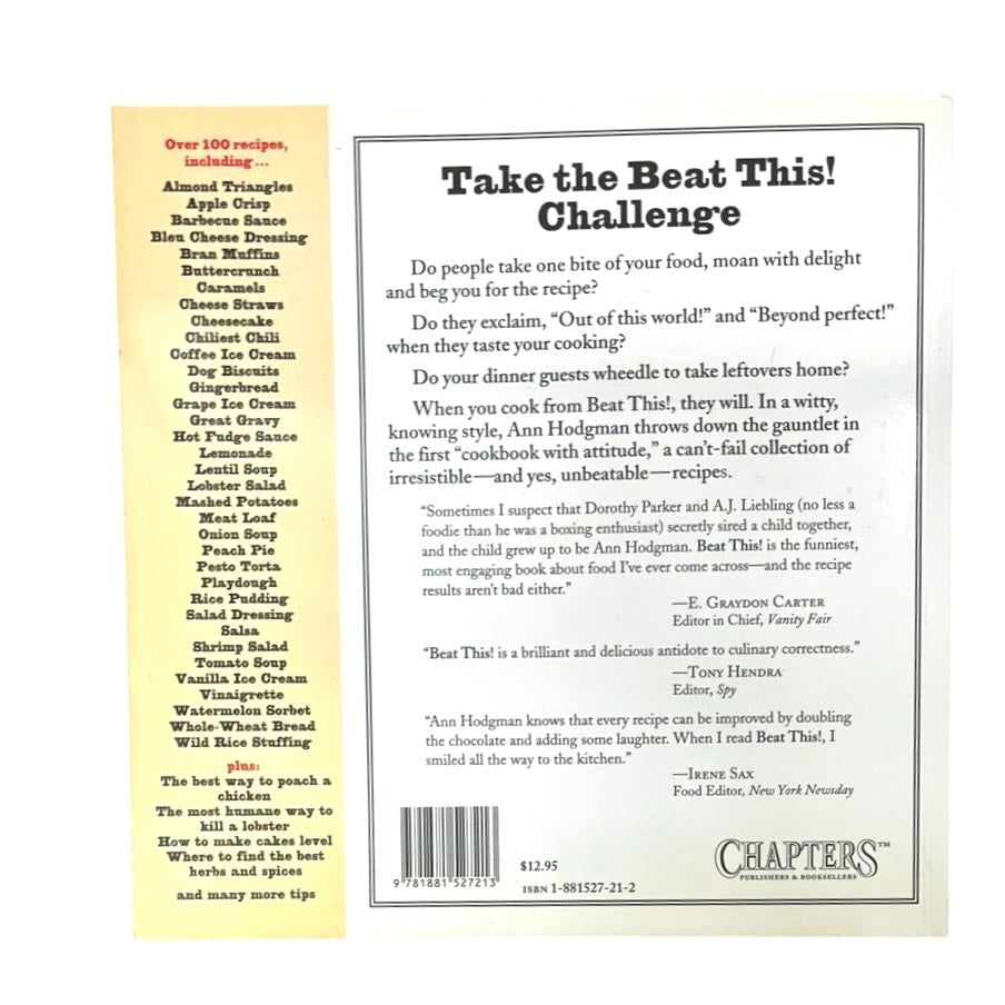 Beat This! Cookbook/the Very Best Recipe for Apple Pie, Brownies,