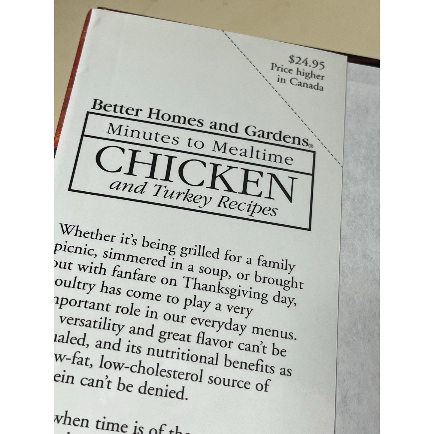 Better Homes and Gardens Minutes to Mealtime: Chicken and Turkey Recipes