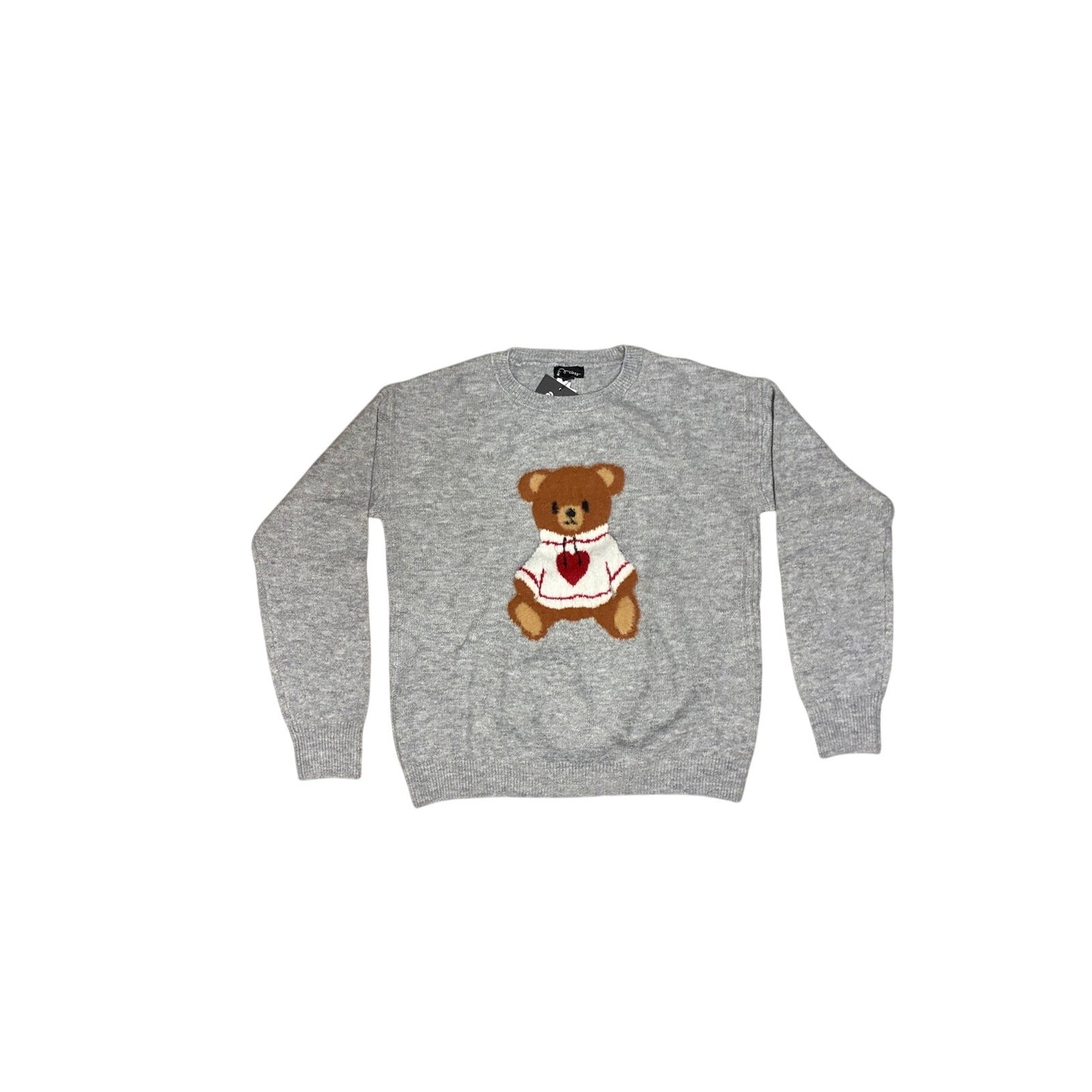Art Class Girls Crewneck Gray Sweatshirt With Terry Bear On It 14/16 XL