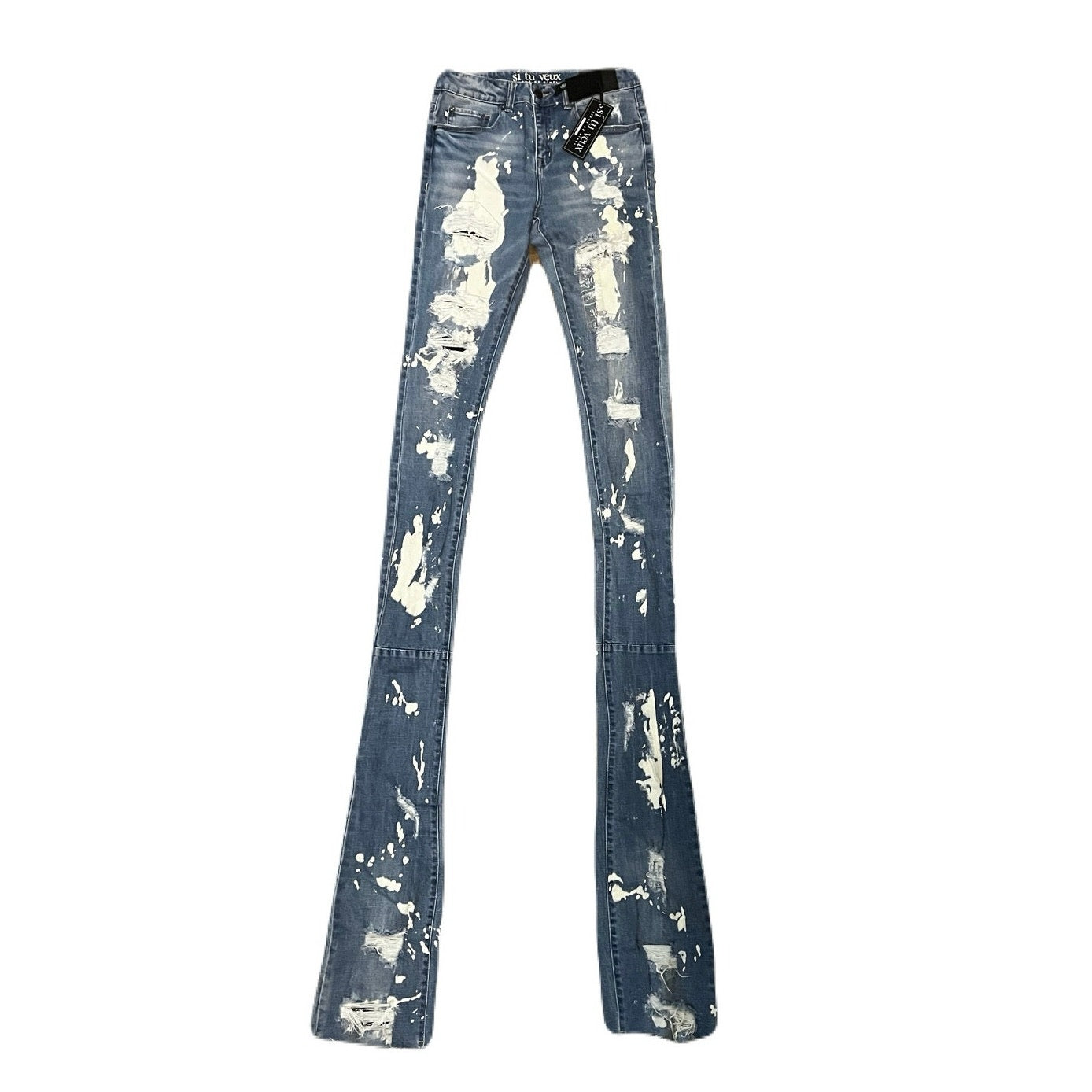 Si Tu Veux Superstack Arthur Jean Indigo Bleach Size 30
