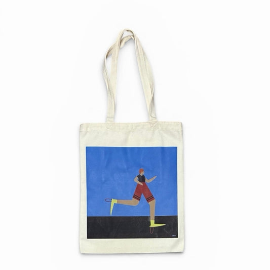 cotton tote bag featuring a colorful graphic