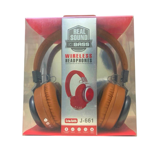Real Sound Exbass Wireless Headphones Copper Color J-661