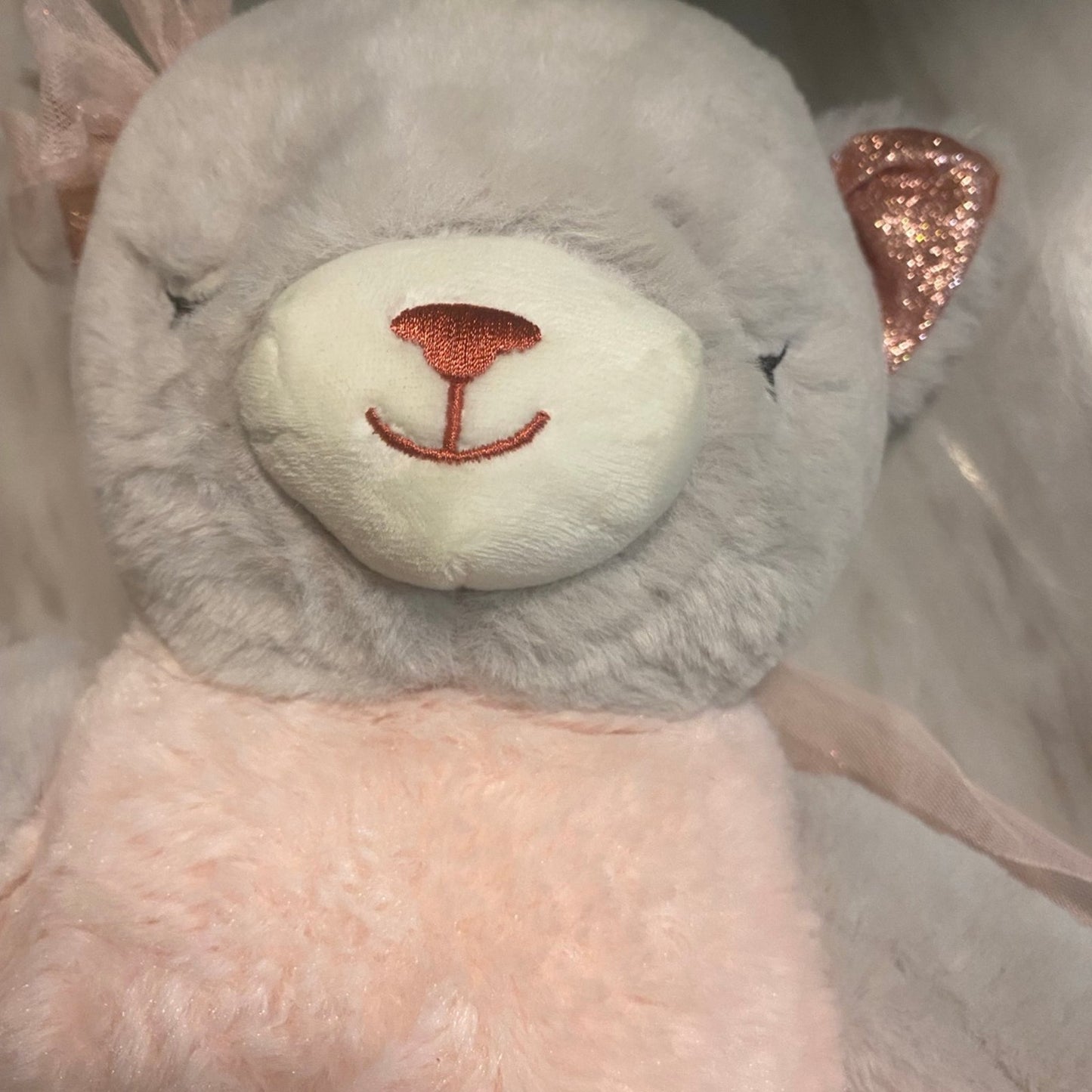 Dandee Ballerina Mouse Stuffed Animal Plush 2020 Grey Pink Dress Tulle Sparkly