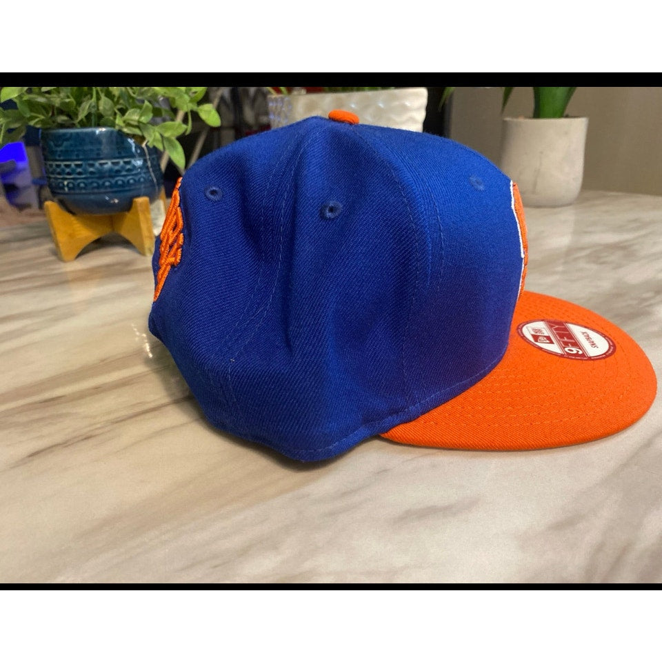SnapBack New Era Hat Orange & Blue Knicks