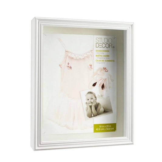 White 16" x 20" Shadow Box by Studio Décor