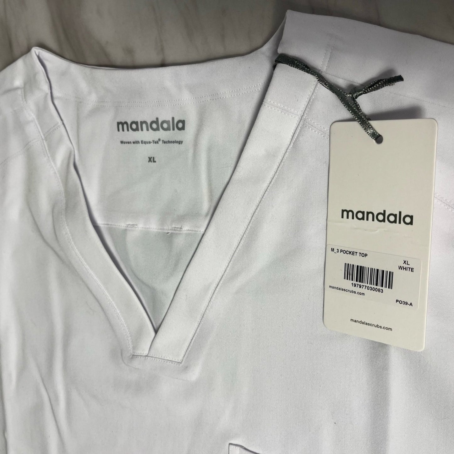 Mandala Men's Underscrubs White Size XL