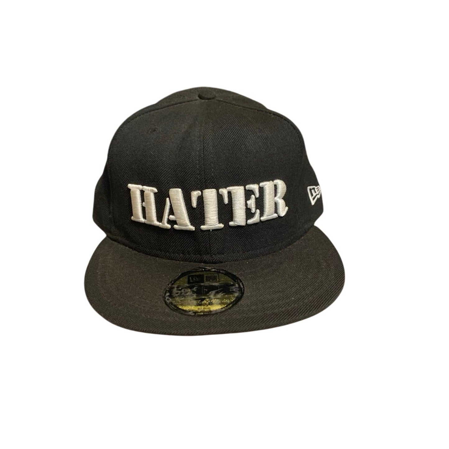New Era Hat Size 7 5/8 Black Hater Hat In Good Condition