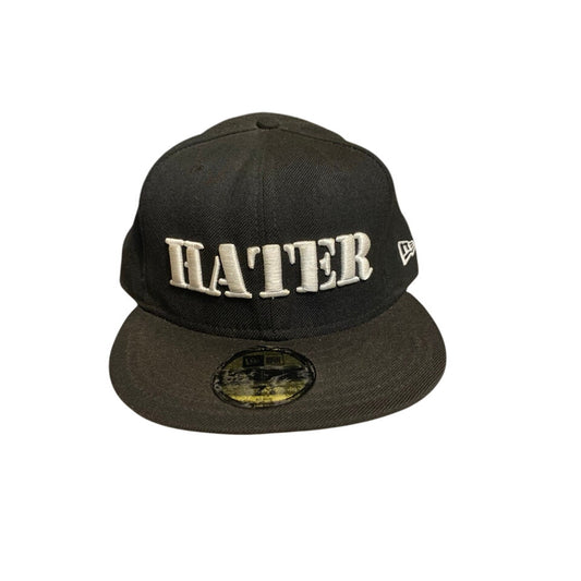 New Era Hat Size 7 5/8 Black Hater Hat In Good Condition
