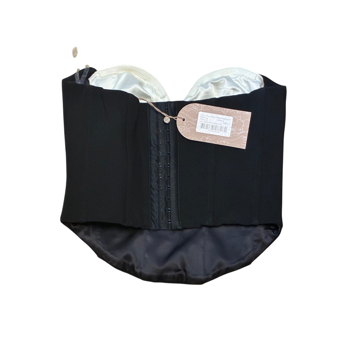 Meshki Oceane Contrast Suiting Stripless Corset Size XXS Black