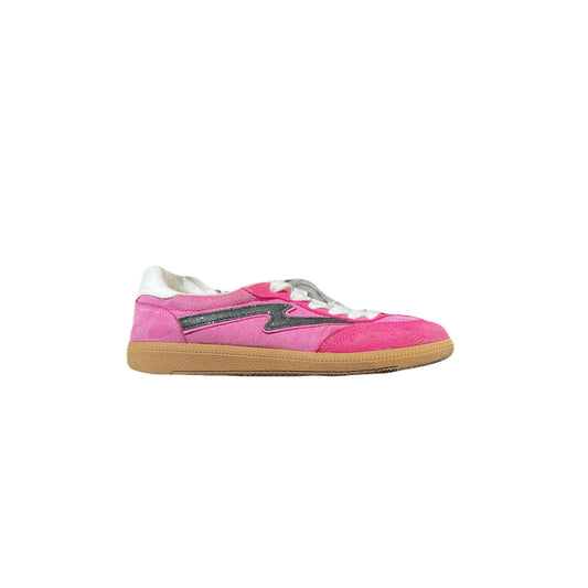 Steve Madden, pink and black girl sneakers size 4