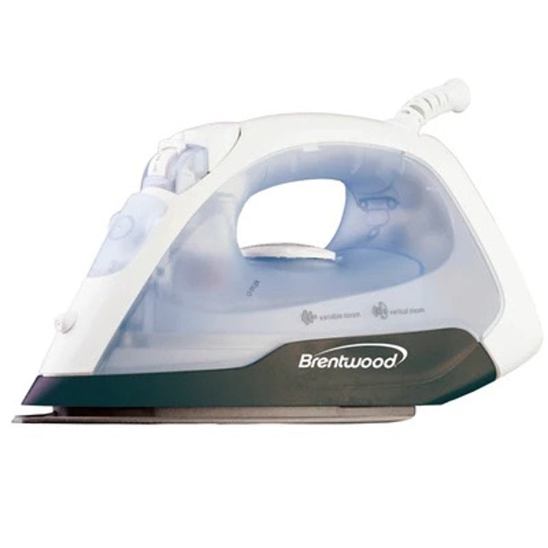 BRENTWOOD MPI-52 NON-STICK STEAM IRON, WHITE