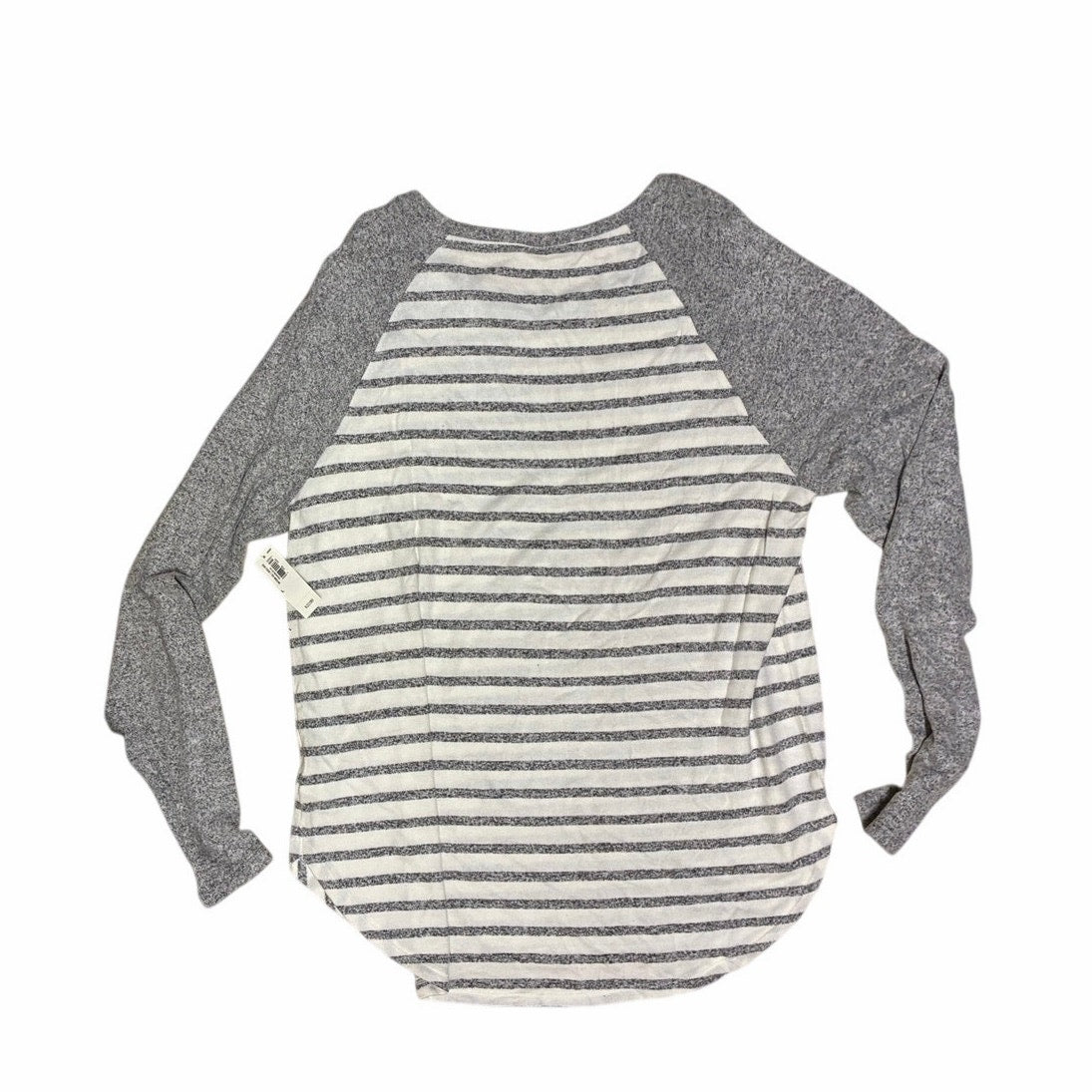 Old Navy Women’s Long Sleeve White With Gray Stripes Size Large