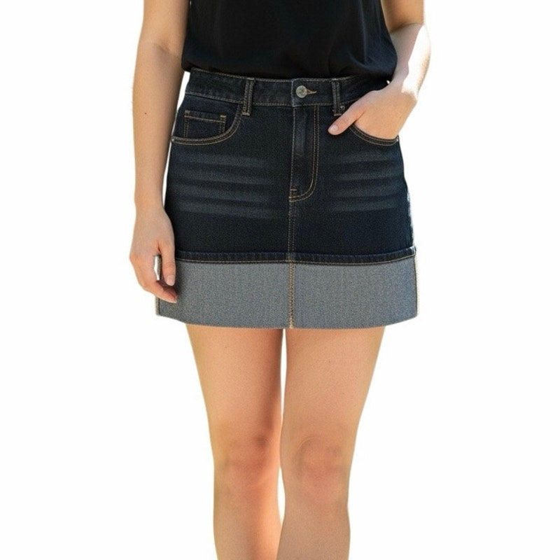 Forever 21 Women’s Jean Skirt/Shorts Size Medium Black