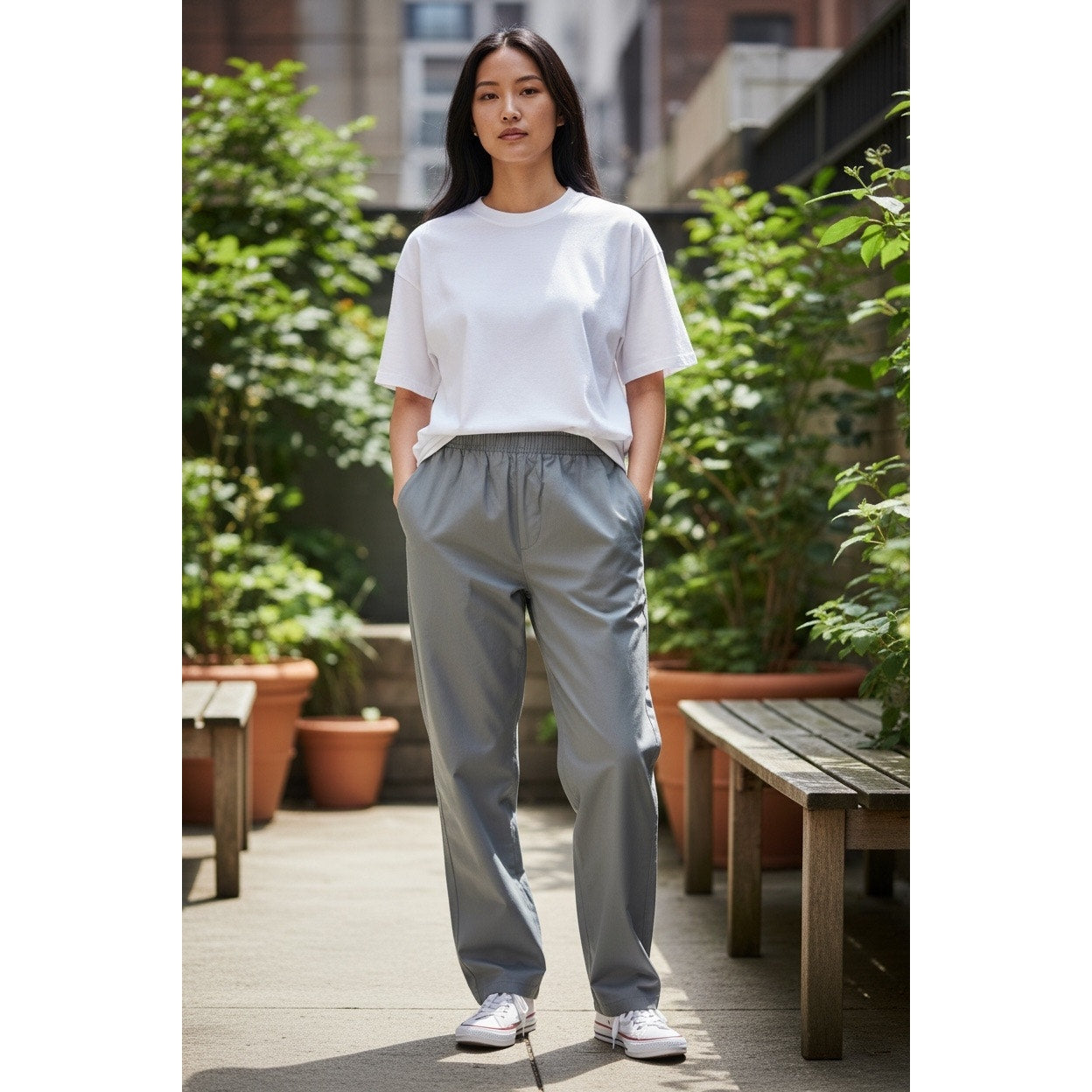 Captan Gray Scrub Pants Size Medium New