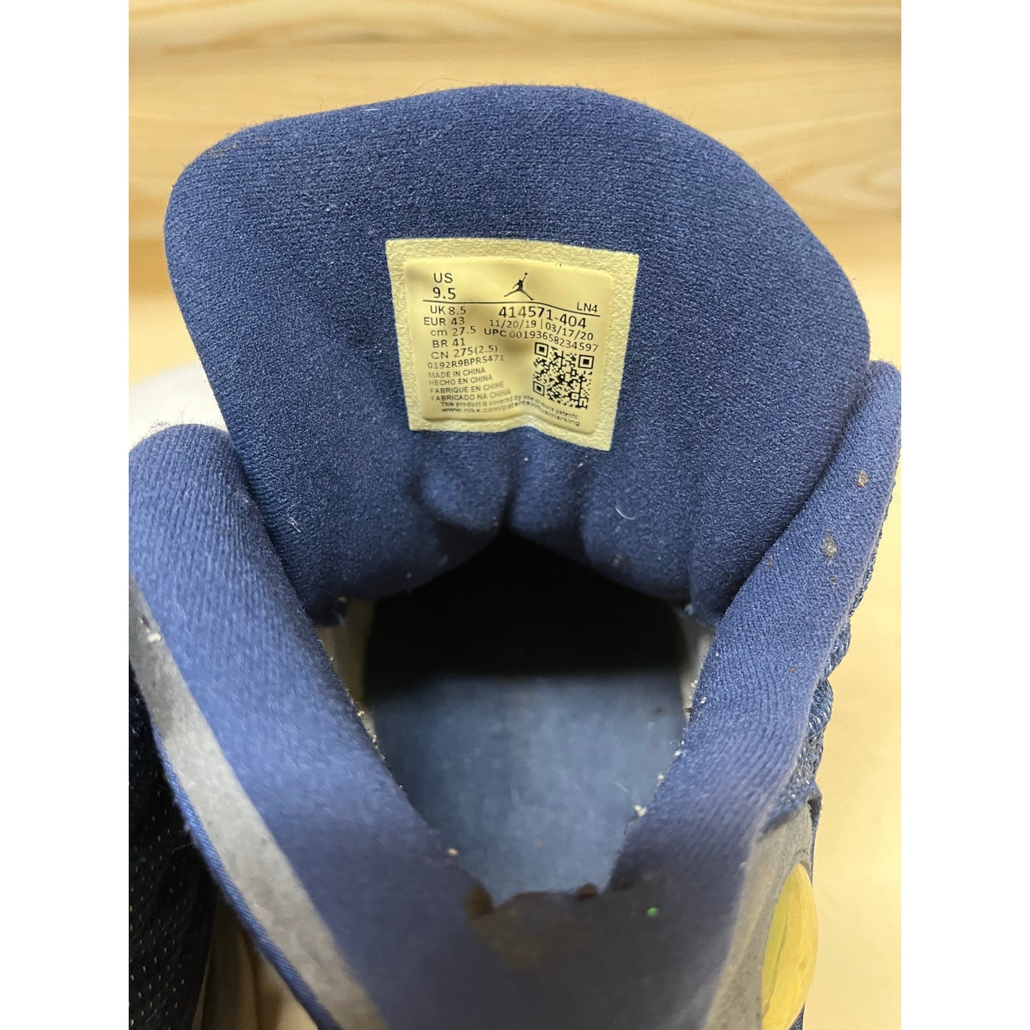 Nike Air Jordan XIII 13 Retro Flint 2010 Size 9.5 Blue White Gray