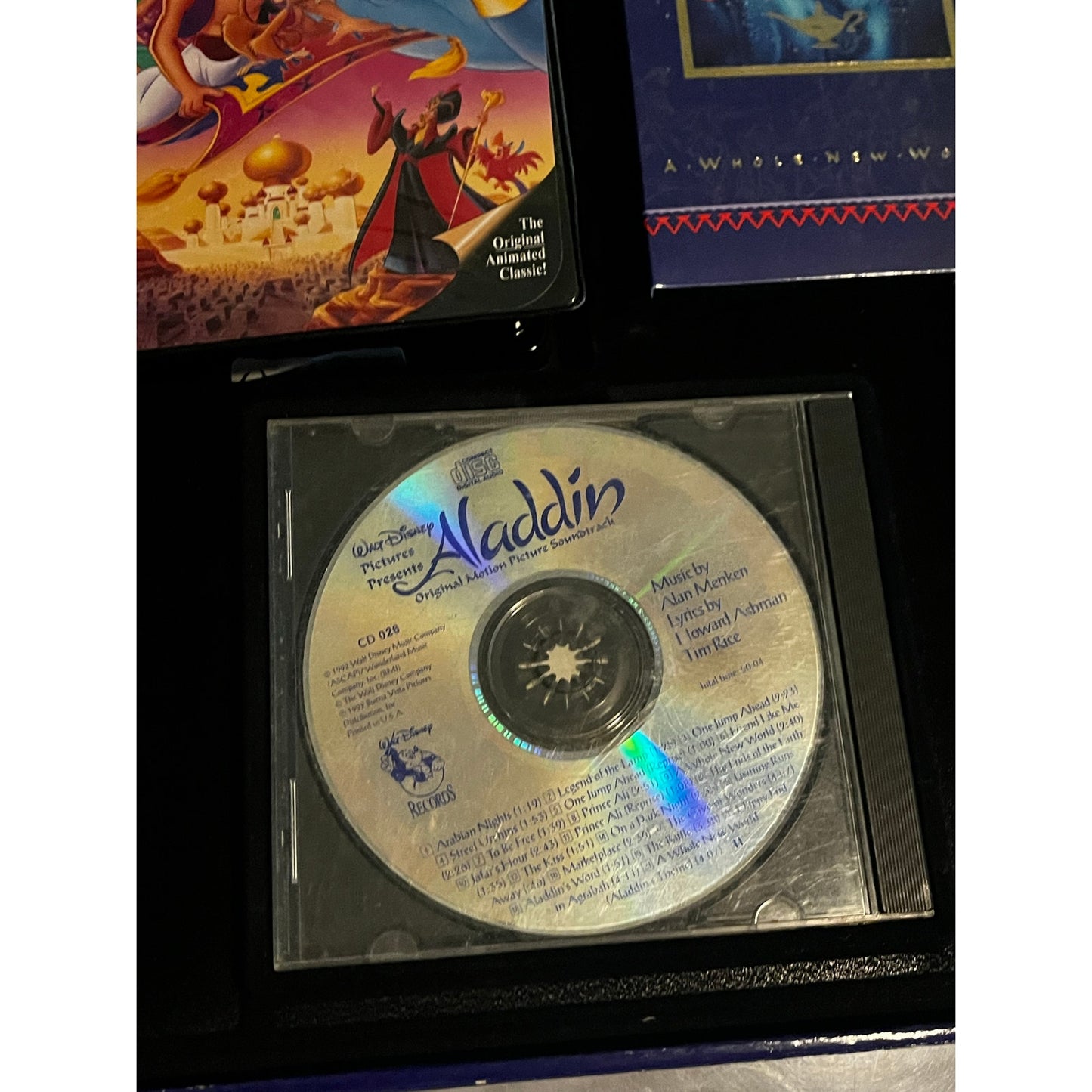 Aladdin Deluxe Video Edition Box VHS CD Numbered Lithograph