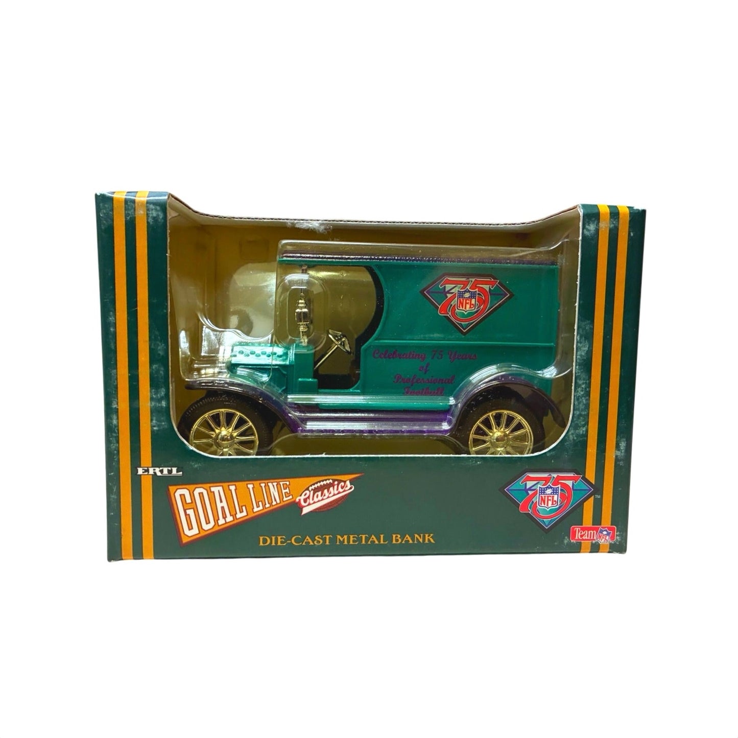 ERTL 1:25 SCALE NFL 75TH ANNIVERSARY DIE CAST METAL BANK 1994 NIB